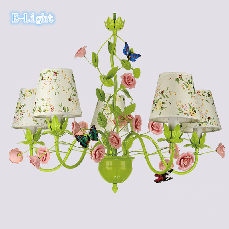 ѱ 3 5 8  鸮 к   ֵ  鸮  Ʈ ׸ ҳ ǳ  /Korean style 3 5 8 lights chandeliers led candle Rose flowers leaves butterfly Chandeli